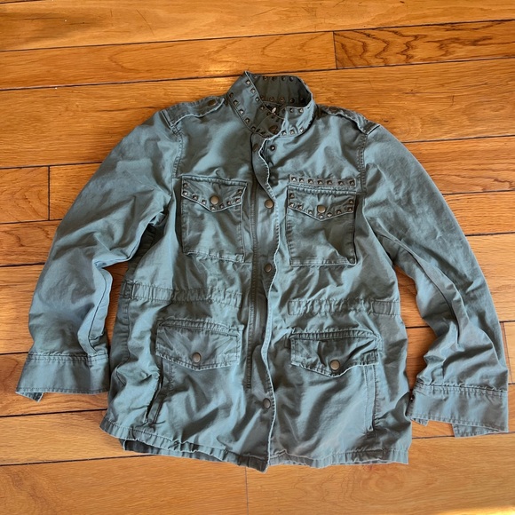 GAP Jackets & Blazers - GAP Women’s Olive Studded Field Jacket